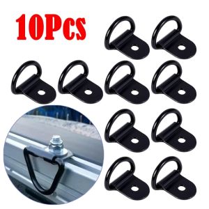 10Pcs Car Puller D-shaped Stainless Steel Hook Tie Down Anchors Ring Iron for Cargo Truck Kayaks Sling Trainers Hammocks Awnings