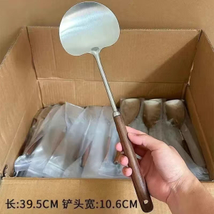 Thìa Nấu Ăn Bằng Thép Không Gỉ Có Cán Gỗ Nguyên Khối Thìa Nấu Ăn Nhà Bếp Dài Dùng Cho Nhà Bếp Và Nhà Hàng