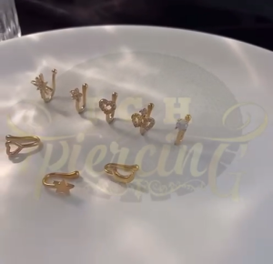 ICH 1PC Anting klip hidung U Stainless Stell / Nose Ring klip U zircon Stainless Stell /