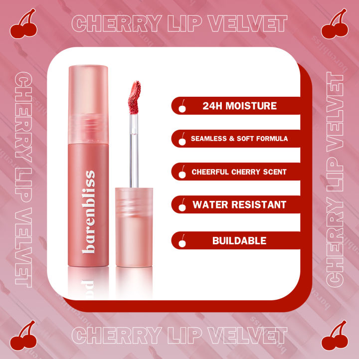 barenbliss BNB Cherry Makes Cheerful Lip Velvet korean Lipcream 24H ...