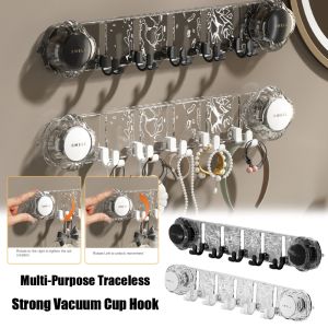 JURHOMIE Towel Rack Vacuum Cup Hook Multi-Purpose Strong Robe Coat Hangers Fashion Traceless Wall Mounted Hooks