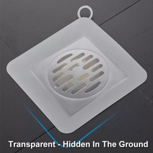 15*15cm Thick Silicone Floor Drain Deodorant Cover Bathroom Deodorant Insect-proof Seal Household Sewer Pipe Sink Floor Cover