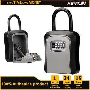 KIPRUN Key Lock Box 4 Digit Combination Wall Mount Key Storage Box 4.65 Inch Key Cabinet Key Safe Box for Spare House Keys best for Home Office Garage School Gym