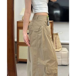 Quần Jeans Công Sở Phong Cách Mỹ Cạp Cao Rộng Rộng Cho Nữ Quần Dài Dài Đến Sàn Ống Rộng Quần Jeans Denim Thường Ngày Cho Nữ