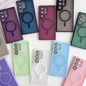 Magnetic Cover Translucent Lens Protect Phone Case for Samsung S26 S25 Ultra S24 S23 FE S22 Plus A37 A57 A17 A56 A36 A26 A16 A06