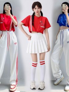 Cheerleading Dance Aerobics Clothing Cheerleading Student Sports Meeting Business Attire Kpop Womens Team Jazz Stage Costume