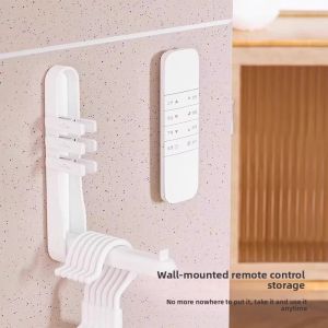 Remote Control Organizer Magnetic Absorption Wall Mounted Strong Suction Hole Free TV Air Conditioner Extension Cord Holder