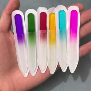 Bộ 5 Dũa Móng Tay Bằng Kính Cầu Vồng Chuyên Nghiệp Không Mùi Pha Lê Làm Móng Tay Chống Thấm Nước Dụng Cụ Đánh Bóng Móng Tay Hình Chữ Nhật