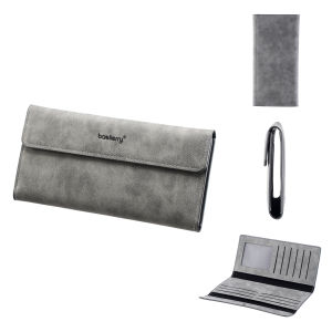 Baellerry | Baellerry Mens Frosted PU Leather Wallet Fashion Card Holder Coin Pocket Money Clip Simple Hasp Design