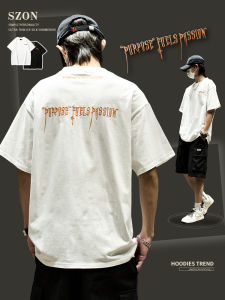 Áo Thun Cotton Nam Tay Ngắn Mùa Hè 2024 Áo Thun Cotton Nguyên Chất Thêu Chữ Dáng Rộng Thoải Mái Thời Trang Thường Ngày