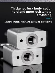 MONLEYTA | Outdoor Stainless Steel 304 Lock Anti-Theft Waterproof Rustproof Large Door Lock Chain Proof Hanging Lock Long Lasting