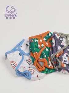 Elinfant One Size Tã Vải Chống Thấm Nước Có Thể Điều Chỉnh Tái Sử Dụng In Họa Tiết Thời Trang Cho Bé 3-15kg - Quần Phòng Thí Nghiệm Có Thể Giặt Được