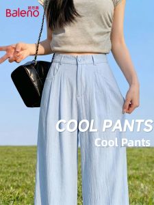 BALENO | High Waist Casual Wide Leg Pants for Petite Women with Drape