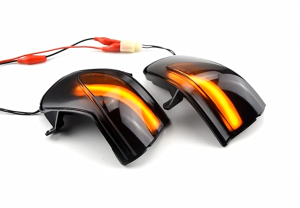 2Pcs Smoke Lens Car LED Dynamic Side Rearview Rear View Mirror Turn Signal Light Sequential Indicator Blinker Lamp Amber Yellow Repeater For Honda Jazz Fit GE 2008 2009 2010 2011 2012 2013 2014