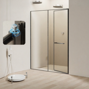 SSWW | Compact Linear Sunken Shower Room with Sliding Glass Door