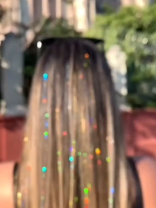 6 Pcs Hair Tinsel Clip In Hair Extensions Bling Silk for Flare Strands Shining Sparking Hair Tinsel Colored Wire Glitter Hair Streak
