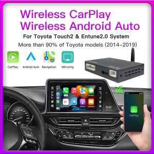 Wireless Carplay Android Auto For TOYOTA Touch 2 Entune 2.0 Highlander Tundra Sienna Prius Yaris Camry CHR Module Decoder