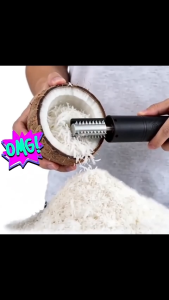 DIY.One Button Start mesin kelapa parut mini Anti-splash Design pemarut kelapa One-button Control parut kelapa electric coconut scraper coconut grater portable