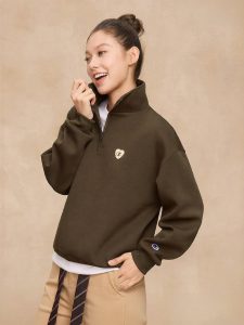 Champion | Semi-Zip Air Layer Leisure Hoodie with Heart Logo