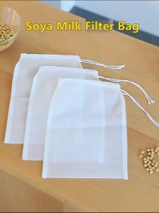 Soya Milk Filter Bag Fine Mesh Nylon Strainer Bag Reusable Soy Milk Bag 30x45cm for Nut Milk Fruit Juice