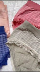 Celana Dalam Wanita / Isi 3pcs / Celana Dalam Katun / Celana Dalam Motif Kotak Kecil / Allsize / Realpicture