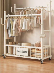 YIXUAN | Movable Robust and Simple Clothes Hanger with Wheels