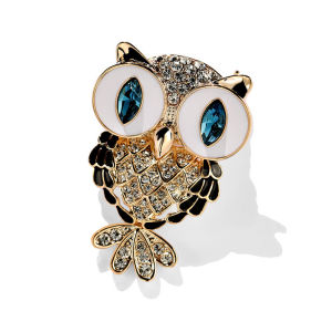 Elegant Owl Brooch Pin Mens Suit Lapel Pin Fixed Clothes Cute Fashionable Personality High End Alloy Coupling Couple Jewelry