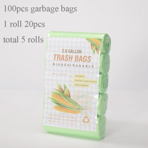 10L Trash Bags Biodegradable Durable Thicked Wastebasket Cleaning Bags for Kitchen Bathroom Home Office Eco-Friendly Garbage Bag