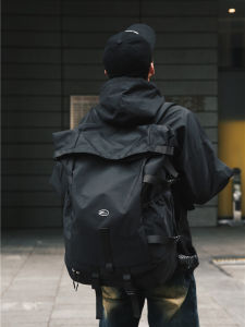 Men Large Capacity Backpack Mechanical Style Parka Hiking Backpack Outdoor Basketball Bag Short Trip Waterproof Rucksack Women