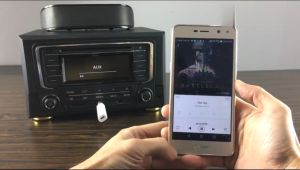 ตัวรับสัญญาณบูลทูธในรถยนต์ 3.5 mm AUX กระเป๋าเทียม การเปลี่ยนแปลงรถยนต์ หุ้นและโฆษณา