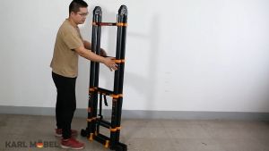 2.1M Double Sided Telescopic Ladder Extendable Foldable Portable Multifunction Multipurpose Tangga Lipat Heavy Duty