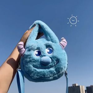 Túi đeo chéo Gấu Bông Sulley Monster University Lò Đào Tạo Quái Vật phong cách hoạt hình đáng yêu