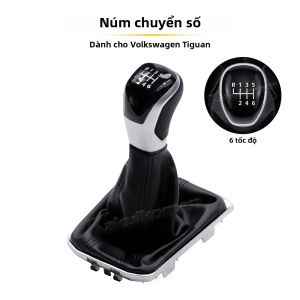Nút Cần Số Xe VW Tiguan Số Sàn 5/6 Cấp Với Bao Da Viền Đen 2017-2023 R Line Allspace Tương Thích Xe Tay Lái Trái
