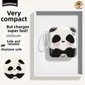 SUPER MOUSE | Quick Charging Power Bank with Built-in Cable 10000mAh