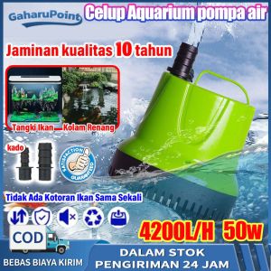 ⭐360 ° daya hisap tinggi Pompa Air⭐4200L/H Super hisap/POMPA AIR CELUP AQUARIUM/Pompa Air Aquarium/Pompa Celup Kolam Besar Pompa Air Tekanan Tinggi Kolam Ikan Adalah Pembuangan Limbah Yang Kuat Submersible Pump Filtrasi sirkulasi 360° Pompa Kolam Ikan