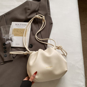 TANGKOU | Stylish Soft Leather Cloud Tote Bucket Bag