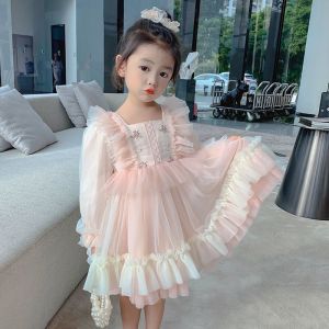 Girls Sress Childrens Lolita Princess Dress Girls Skirt Pompadour Dress 0252
