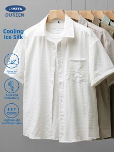 DUKEEN | Cooling Silk Leisure Shirt White