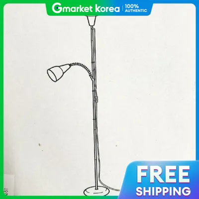 Ikea | Ikea Togarp Upward Floor Stand /Reading Lamp Black /White 004.863.94