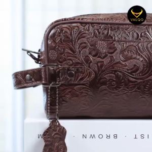 [VALQO] MOZA Batik Handbag Kulit Sapi Pouch Kulit Clutch Kulit Tas Tangan Wanita Pria