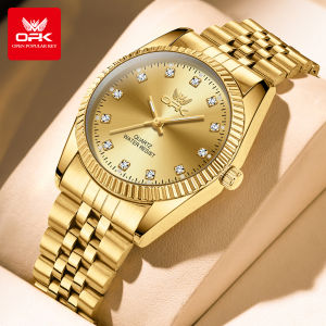 OPK Mens Original Watch Original Authentic Fashion Simple Diamond Imported Quartz Waterproof Stainless Steel Luminous Casual Watch