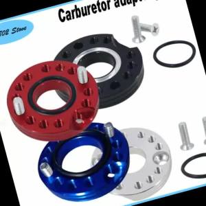 Motorcycle CNC Carb Carburetor Inlet Manifold Adjuster Universal Flange Spinner Plate Adaptor For Yamaha ATV Etc