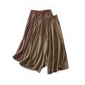 Lightweight Ice Silk Ramie High Waist Straight Leg Wide Leg Culottes. 