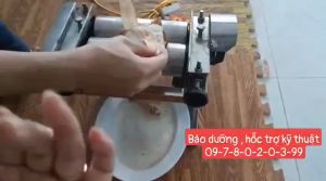 xả kho máy cán mực nướng xơ mướp chạy điện