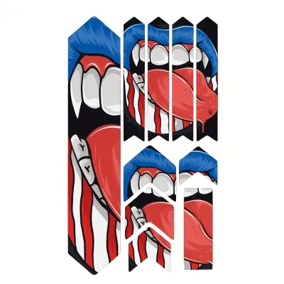 10 in 1 bicycle sticker set bicycle frame decorative sticker anti-scratch protective sticker suitable for road bicycles BMX