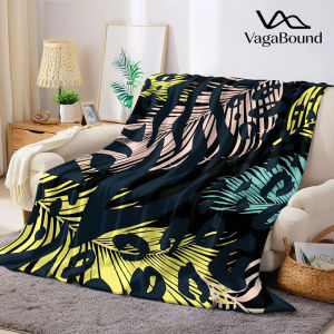 BILIBILI | tropical palm leopard print Flannel Blanket Warm Soft Halloween Christmas Decorative Couch Warm Cozy All-Season Gift