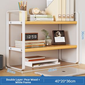 Desk Storage Organizer Iron Frame Bookshelf