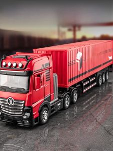 Xe Tải Hợp Kim Lớn Xe Container Xe Kéo Xe Xây Dựng Đồ Chơi Cho Bé Trai Xe Container Lớn Xe Điện Đồ Chơi Cho Trẻ Em