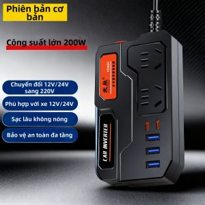 Bộ Đổi Điện 12-24V sang 220V Sạc Thông Minh cho Ô tô