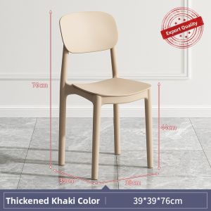 Thick Back Comfortable Plastic Dining Chair Stackable Commercial Use